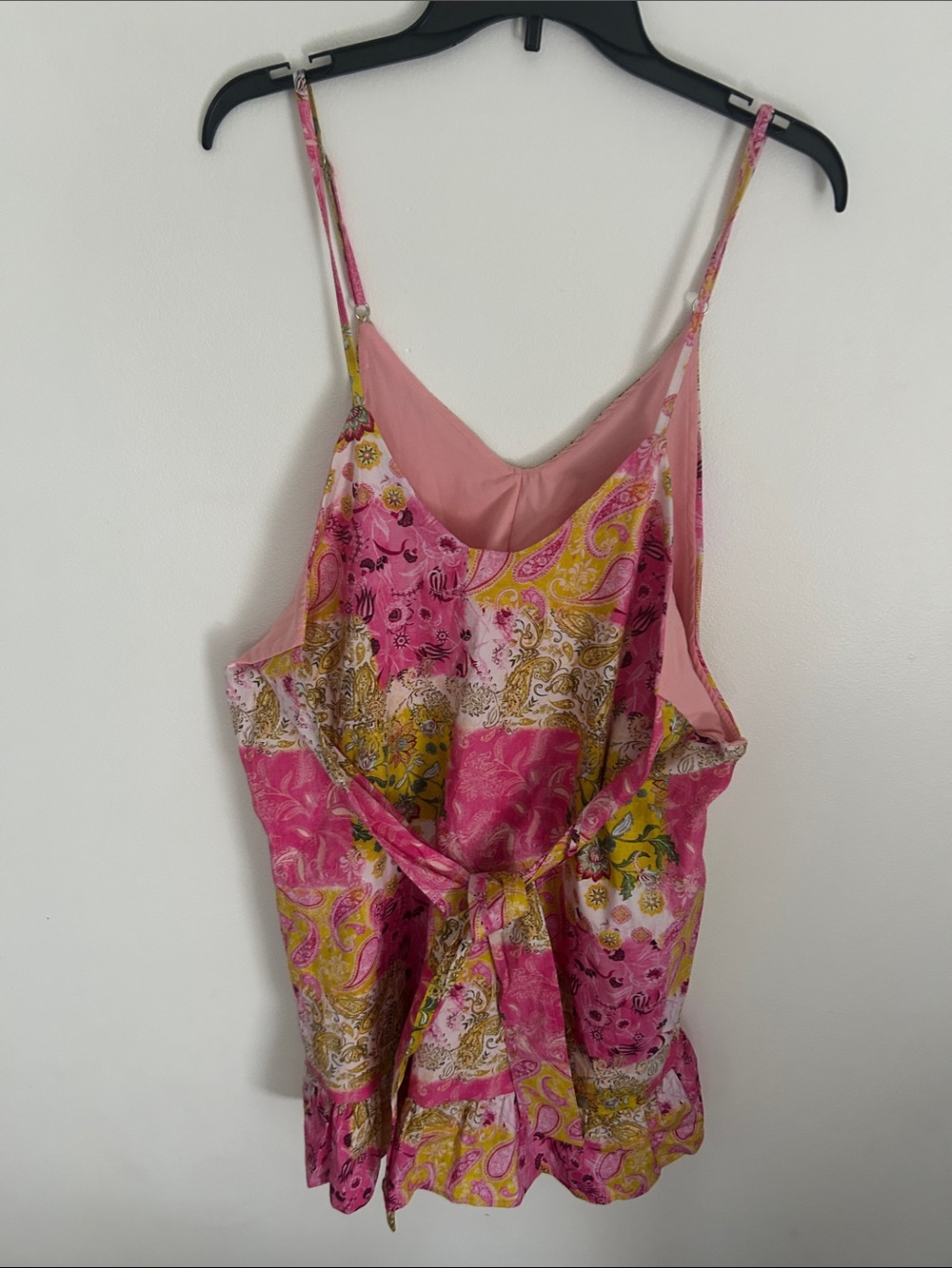 Anthropologie Peixoto Pink and Yellow Patchwork V-Neck Mini Blake Dress Size XL - Picture 9 of 12